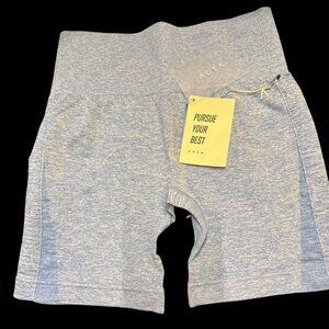 ACTA HIGH WAIST 5" SHORTS - SMALL - BABY BLUE - NWT